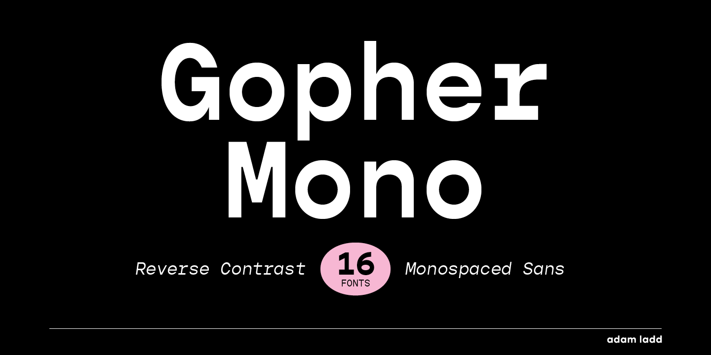 Шрифт Gopher Mono